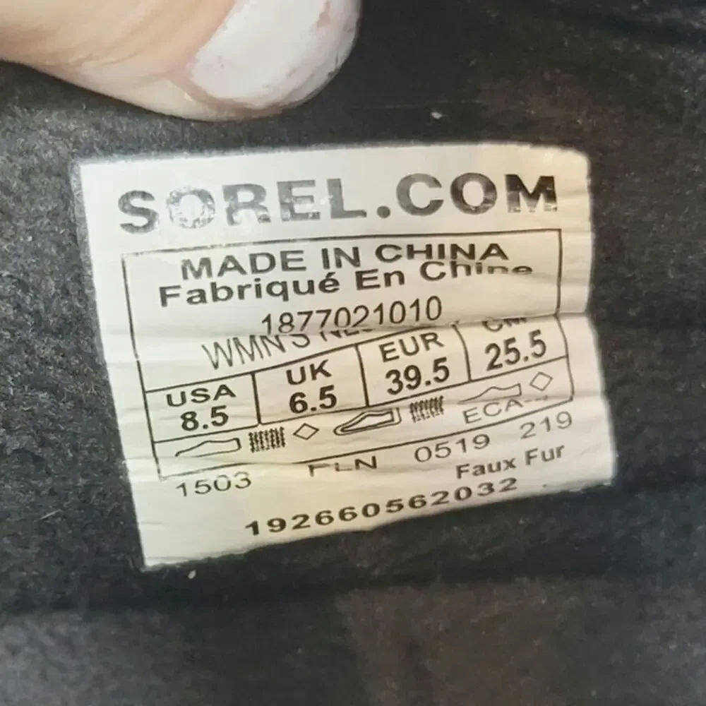 Sorel Out N About Puffy Lace Snow Boots in Navy Blue, sz 8.5